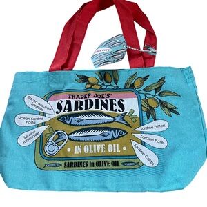 Trader Joe’s sardine grocery bag. New with tags.